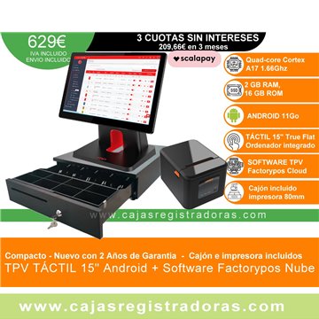 Pack TPV Imin D3 15,6" Android + Software Factorypos Cloud