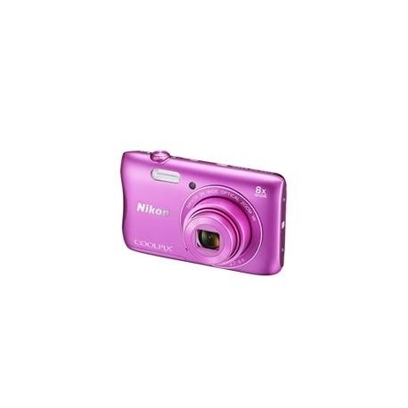 KIT CAMARA DIGITAL NIKON COOLPIX S3700 ROSA 20MP ZO 8X HD LCD 2.7" LITIO WIFI NFC + ESTUCHE +SD 4GB