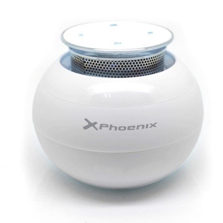 ALTAVOZ PORTATIL PHOENIX UFOBOOM UNIVERSAL BLUETOOTH TACTIL BLANCO