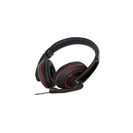 AURICULARES CON MICROFONO PHOENIX TALK AND PLAY NEGRO Y ROJO