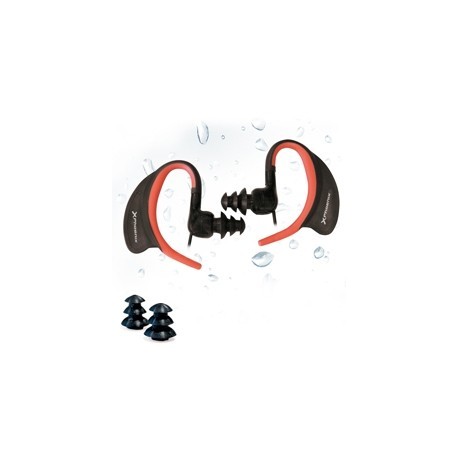AURICULARES SPORT CON MICROFONO PHOENIX SPORTWATER ESTEREO/ RESISTENTES AL AGUA Y AL SUDOR IPX8 / DEPORTE
