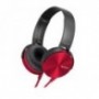 AURICULARES SONY MDRXB450APB PLEGABLES CARCASA DE ALUMINIO ROJO
