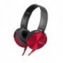 AURICULARES SONY MDRXB450APB PLEGABLES CARCASA DE ALUMINIO ROJO