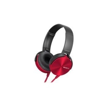 AURICULARES SONY MDRXB450APB PLEGABLES CARCASA DE ALUMINIO ROJO