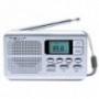 RADIO NEVIR DIGITAL DE BOLSILLO SINTONIZADORA ALARMA RELOJ PLATA CON CORREA DE MANO