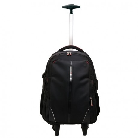 MOCHILA TROLLEY MALETA PHOENIX PHDISCOVERY CON RUEDAS PARA PORTATIL HASTA 17 PULGADAS / VIAJE NYLON NEGRO