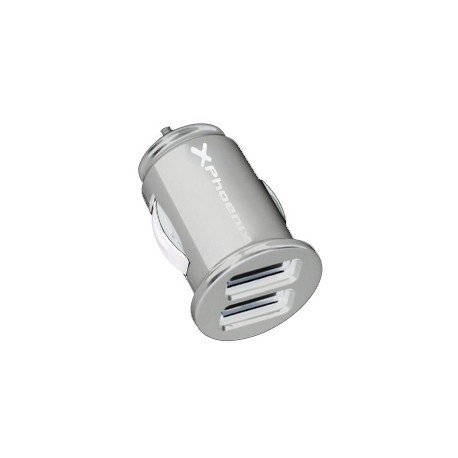 CARGADOR UNIVERSAL USB PHOENIX PARA COCHE / MECHERO 2 X USB BLANCO