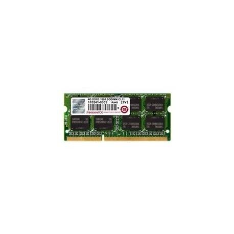 MEMORIA PORTATIL DDR3 4GB 1600 MHZ PC12800 256Mx8 TRANSCEND
