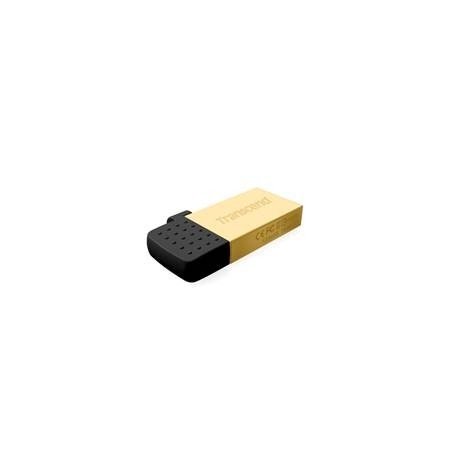 MEMORIA USB TRANSCEND 16GB JETFLASH 380/ MICRO USB/ ORO 24K