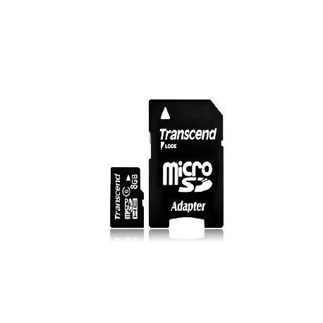 TARJETA MEMORIA MICRO SECURE DIGITAL SD 8GB TRANSCEND CLASE 6