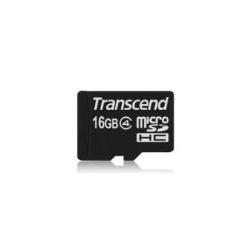 TARJETA MEMORIA MICRO SECURE DIGITAL 16GB SD HC4 TRANSCEND + ADAPTADOR SD