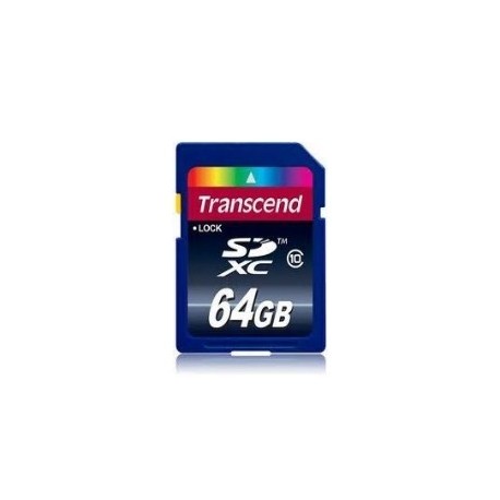 TARJETA MEMORIA SECURE DIGITAL SD XC 64GB TRANSCEND 10 25Mb/s