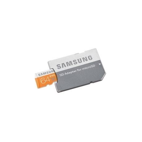 TARJETA MEMORIA MICRO SECURE DIGITAL SAMSUNG MB-MP64D/ EVO/ 64GB/ CLASE 10/ ADAPTADOR