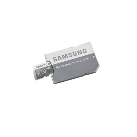 TARJETA MEMORIA MICRO SECURE DIGITAL SAMSUNG MB-MG64D/ PRO/ 64GB/ CLASE 10/ ADAPTADOR