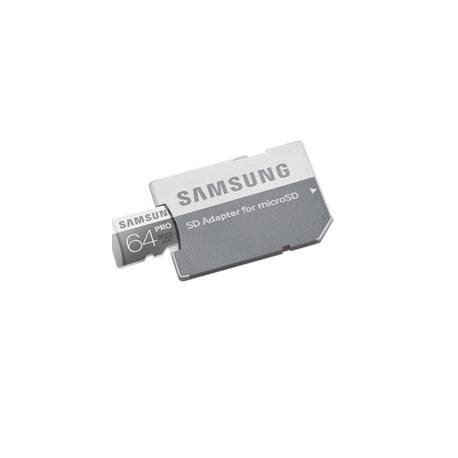 TARJETA MEMORIA MICRO SECURE DIGITAL SAMSUNG MB-MG64D/ PRO/ 64GB/ CLASE 10/ ADAPTADOR