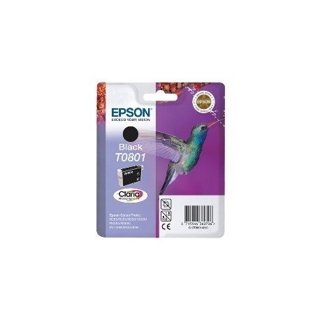 CARTUCHO TINTA EPSON T0801 NEGRO 7.4ML STYLUS PHOTO R265/ 360/ RX560/ 585/ 685
