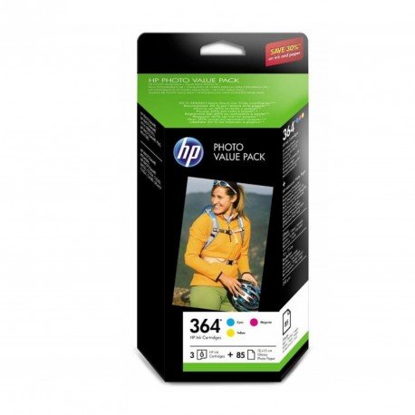 MULTIPACK TINTA HP 364 CH082EE + PAPEL FOTOGRAFICO 85 HOJAS