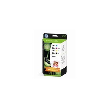 MULTIPACK TINTA HP 364 J3M82AE NEGRO Y 3 COLORES + PAPEL