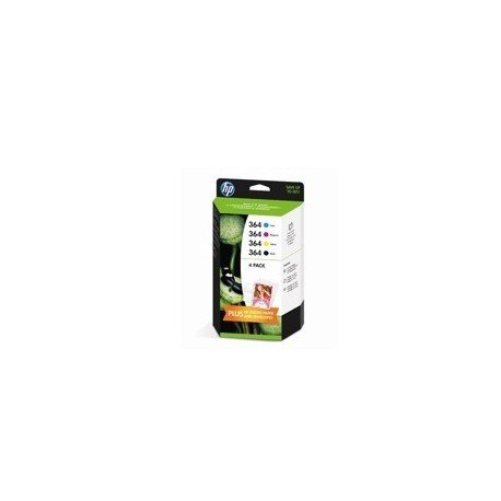 MULTIPACK TINTA HP 364 J3M82AE NEGRO Y 3 COLORES + PAPEL