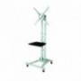 SOPORTE MOVIL PHOENIX PARA PANTALLA TV NEGRO HASTA 50KG CON SISTEMA DE ROTACIÓN DE 90º + BANDEJA + RUEDAS