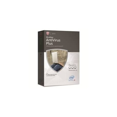 ANTIVIRUS MCAFEE ANTIVIRUS PLUS 2015 ACTUALIZACION 3 USUARIOS