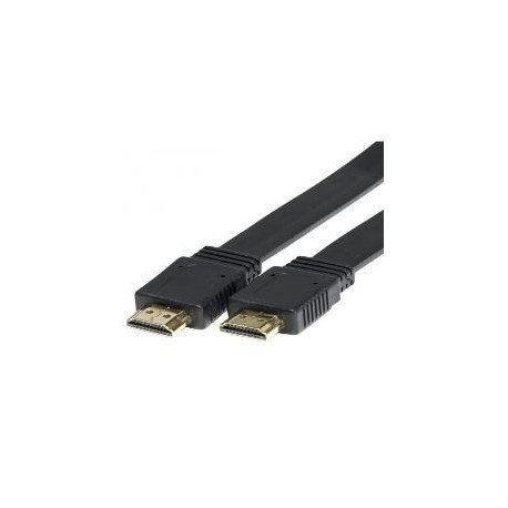 CABLE HDMI 1.3 PLANO MACHO MACHO CONEXION ORO 3M NEGRO