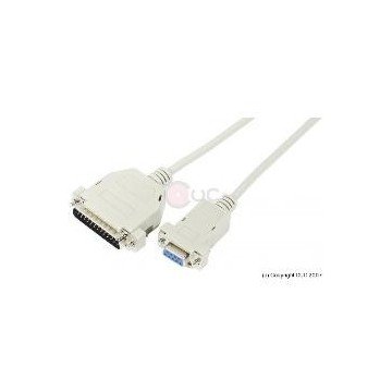CABLE SERIE DB25M/DB9H NULL MODEM 1.8M