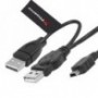 CABLE PHOENIX 2 CONECTORES USB 2.0 A / MINI USB B 5 PINES (PARA EXTRA CORRIENTE DISPOTIVIO EXTERNO) 1.5 M NEGRO