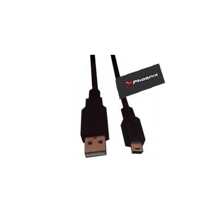 CABLE PHOENIX USB A MINI USB B 5 PINES MACHO/MACHO 1.8M NEGRO