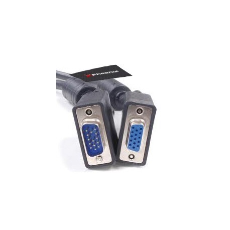 CABLE VGA PHOENIX MACHO HEMBRA 5M NEGRO