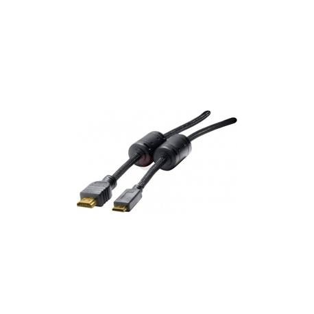 CABLE MINI HDMI A HDMI 1.3 CONEXION ORO 2M NEGRO