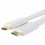 CABLE HDMI 1.3 PLANO MACHO MACHO CONEXION ORO 5M BLANCO