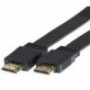 CABLE HDMI 1.3 PLANO MACHO MACHO CONEXION ORO 5M NEGRO
