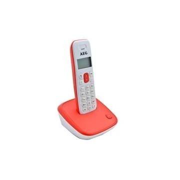 TELEFONO INALAMBRICO DECT AEG VOXTEL D-100 DISPLAY LCD BLANCO Y ROJO