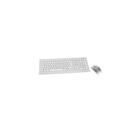 TECLADO + RATON CHERRY JK-0300ES INALAMBRICO BLANCO / PLATA ULTRASILENCIOSO