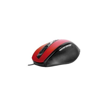 MOUSE RATON OPTICO PHOENIX CABLE USB 800-1600 DPI 5 BOTONES CON SCROLL ROJO GAMING