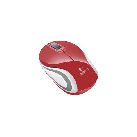 MOUSE LOGITECH WIRELESS M187 OPTICO ROJO 2.4GHZ MINI