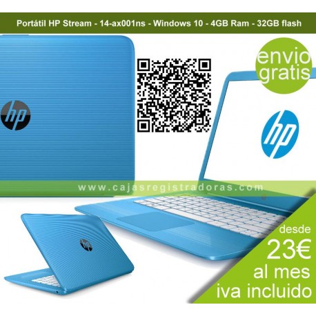 HP Stream 14-ax001ns - Celeron 1.6 GHz - 14" - 4 GB RAM