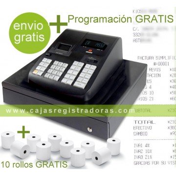 Caja Registradora Olivetti ECR 7790 LD + 10 Rollos + Programación
