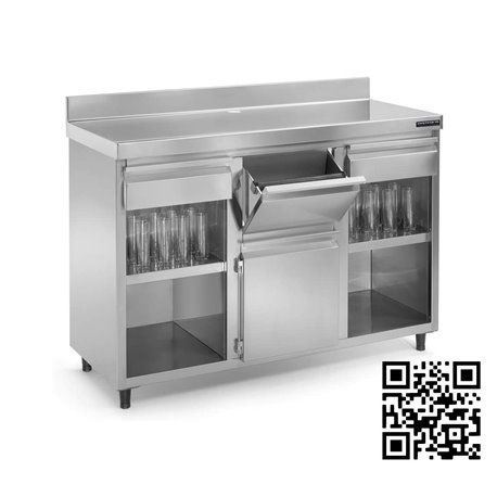 Mueble cafetero INOX - 2000 x 600 x 1050 mm - Maquinaria Bar Hostelería