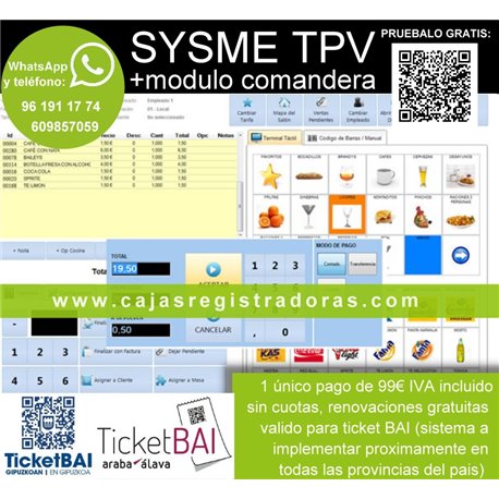 Sysme TPV Software TPV LICENCIA PERMANENTE compatible Verifactu