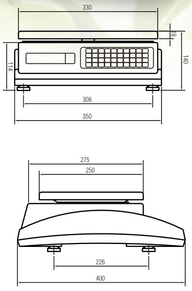 Balanza comercial Epelsa Marte 10 V4 ILC con impresora de tickets y etiquetas